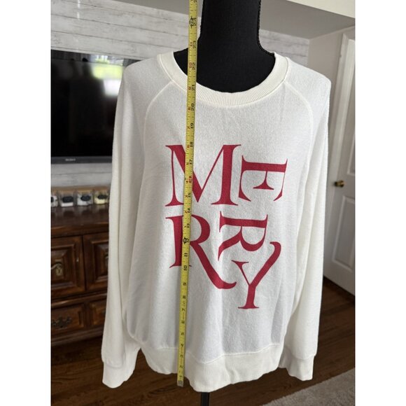 Z Supply Cassie Merry Long Sleeve Top In Vanilla Ice Womens Size Large - Picture 8 of 11